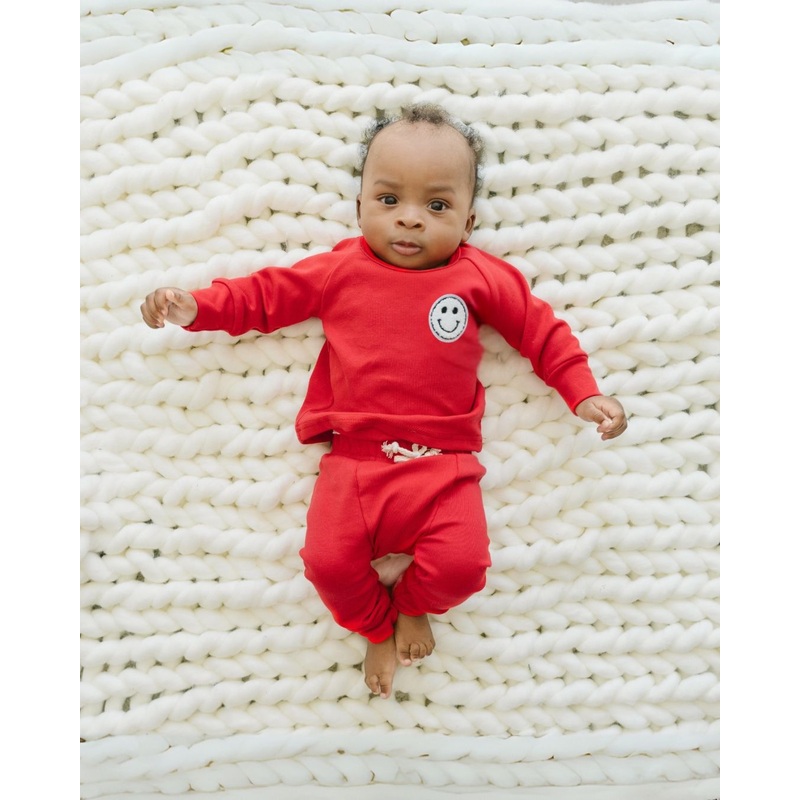 Lounge Set | Smiley Red