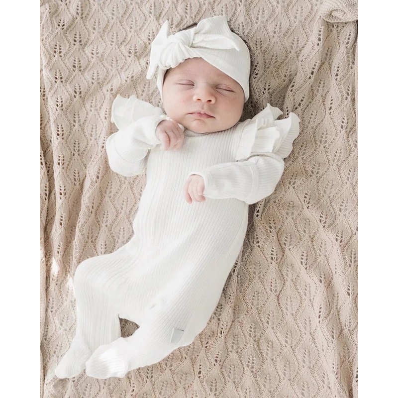 Organic Zip Footie Set | Milk