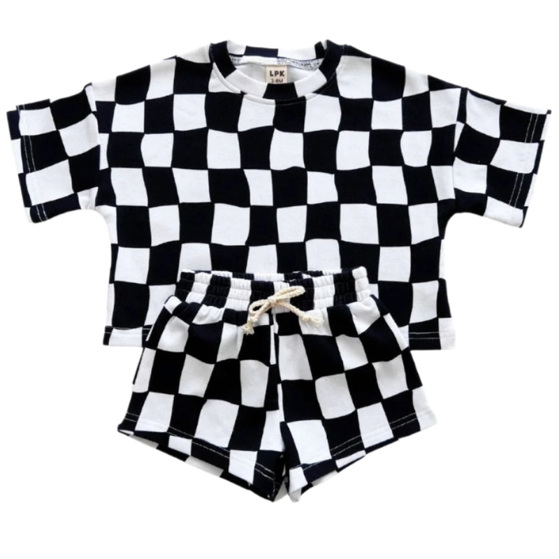 Shorts Set | Wavy Checkered