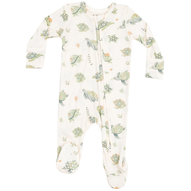 2 Way Zipper Footie – Sea Turtles