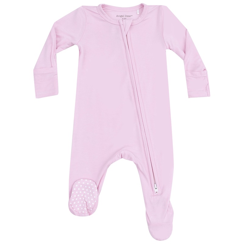 2 Way Zipper Footie – Solid Nosegay Pink