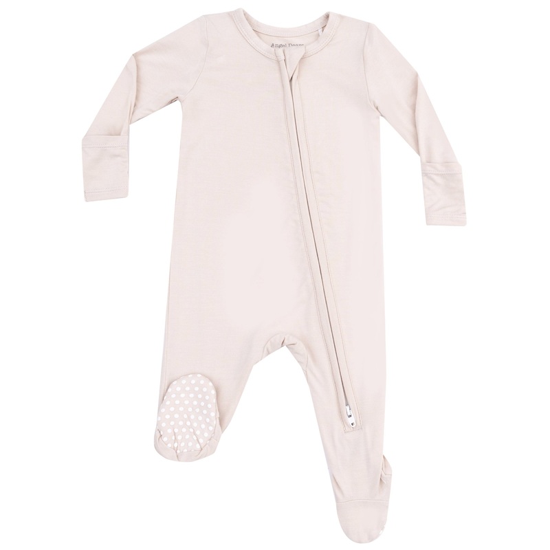 2 Way Zipper Footie – Solid Sandshell