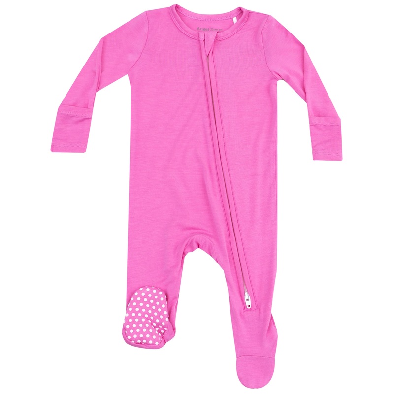 2 Way Zipper Footie – Solid Strawberry Moon