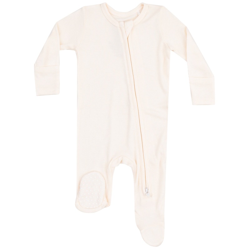 2 Way Zipper Footie – Solid Sugar Swizzle