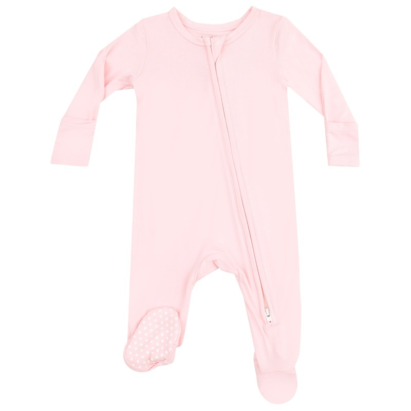 2 Way Zipper Footie – Solid Tickled Pink