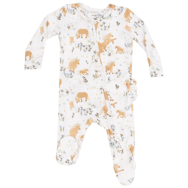 2 Way Zipper Ruffle Back Footie – Pretty Ponies