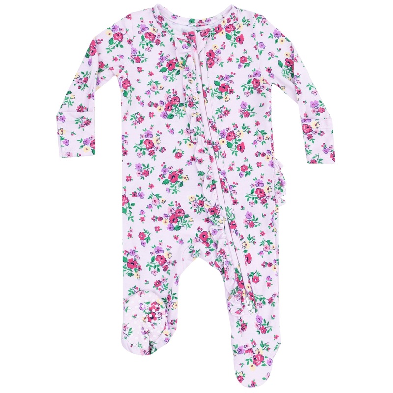 2 Way Zipper Ruffle Front Footie – Preppy Roses