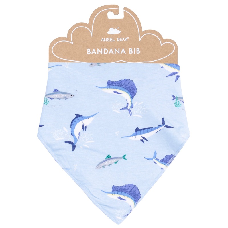 Bandana Bib – Deep Sea Fishing Blue
