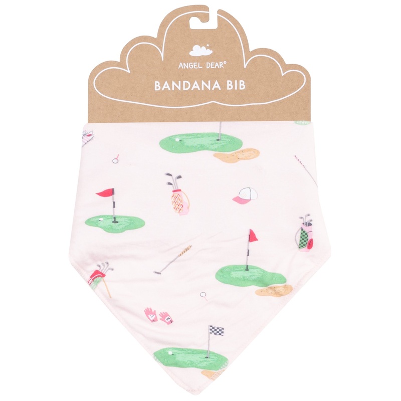 Bandana Bib – Golf Things Pink