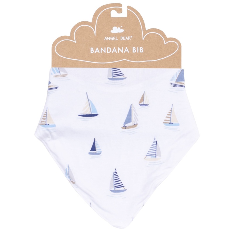 Bandana Bib – Sailboats Blue