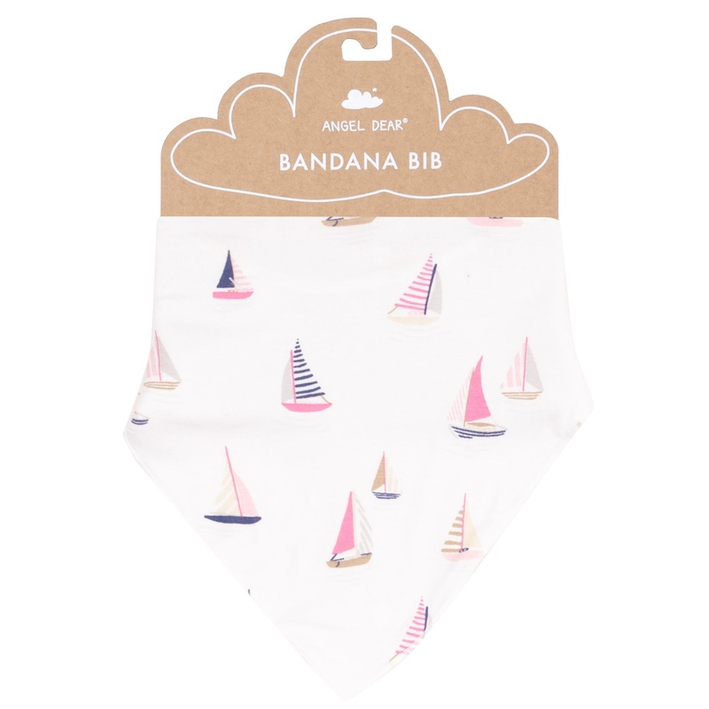 Bandana Bib – Sailboats Pink