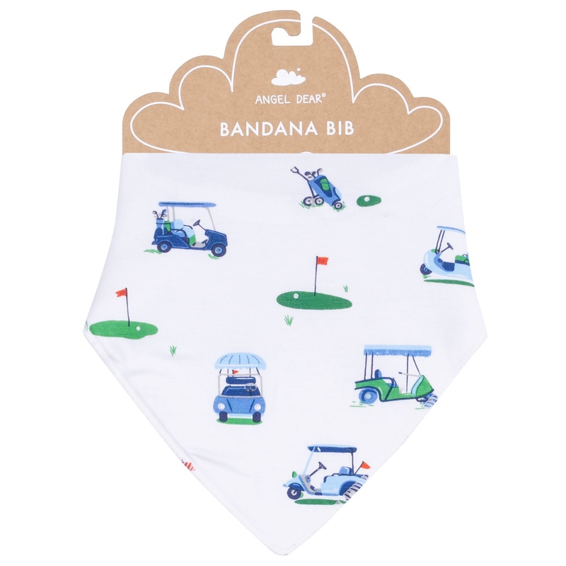 Bandana Bib – Vintage Golf Carts Blue