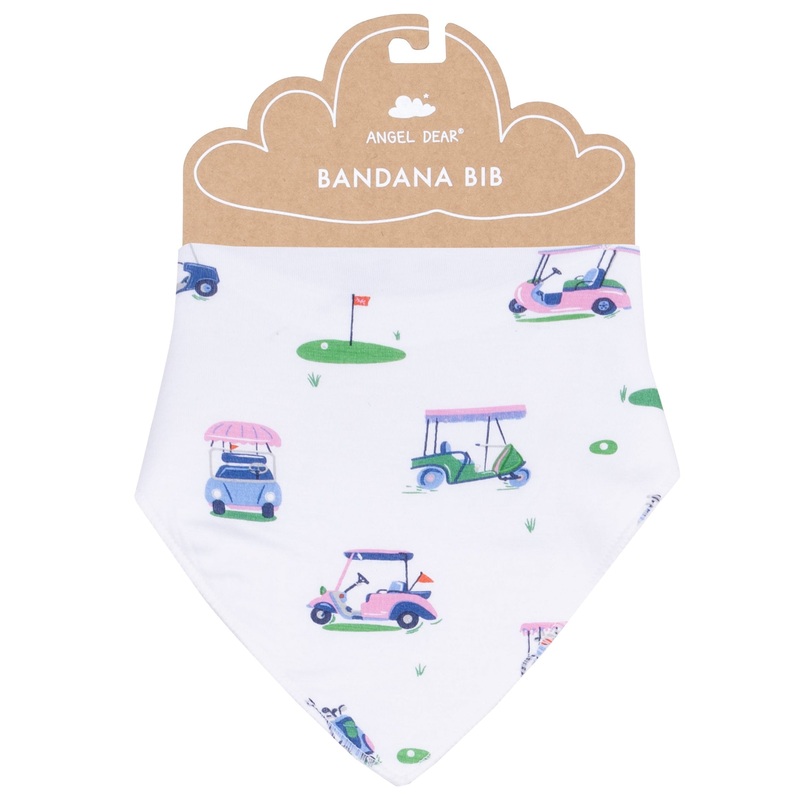Bandana Bib – Vintage Golf Carts Pink