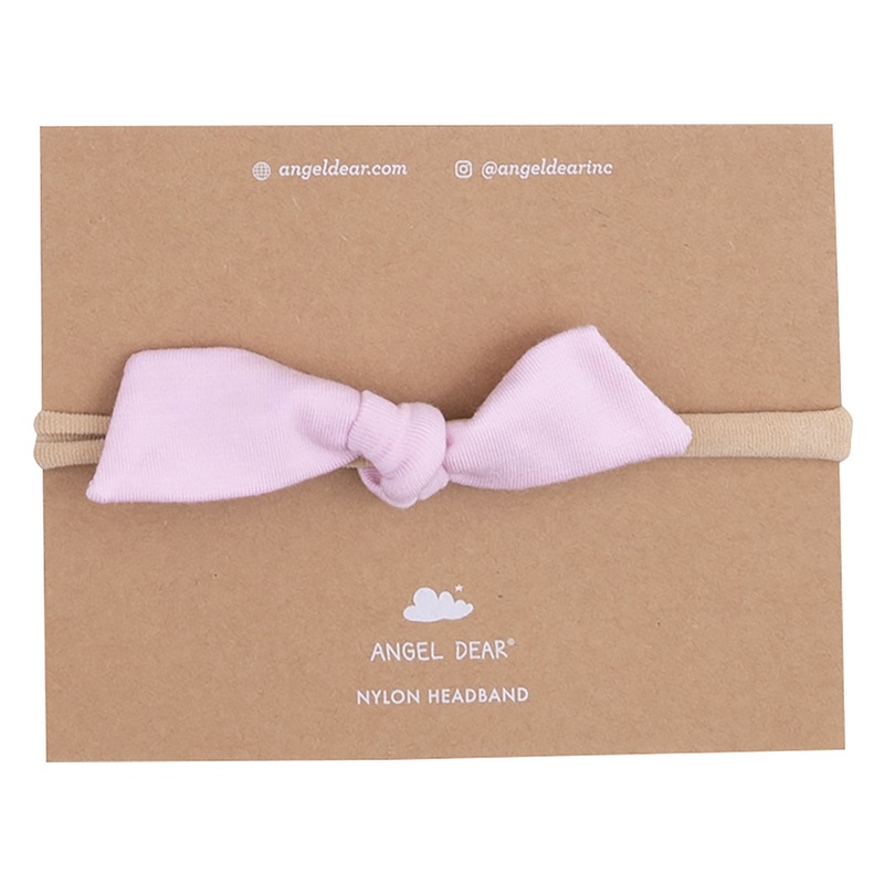 Bow with Nylon Headband – Solid Nosegay Pink