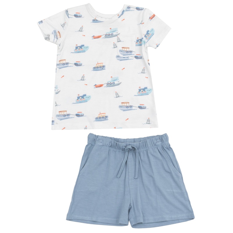 Crew Neck Tee and Short – Bubbly Tugboats