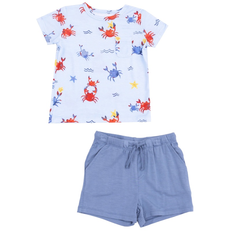 Crew Neck Tee and Short – Crayon Crabs