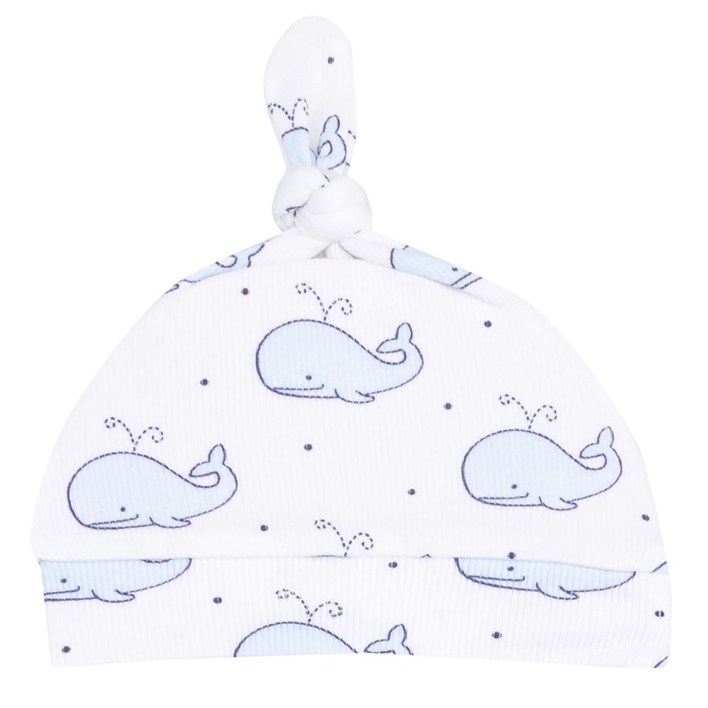 Knotted Hat – Bubbly Whale Blue