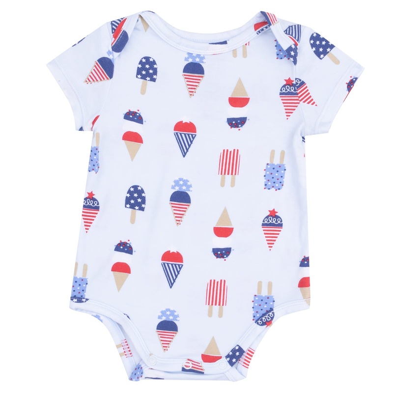 Short Sleeve Bodysuit – American Ice Cream – Blue
