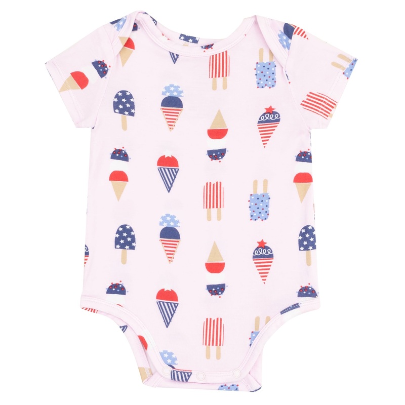 Short Sleeve Bodysuit – American Ice Cream – Pink