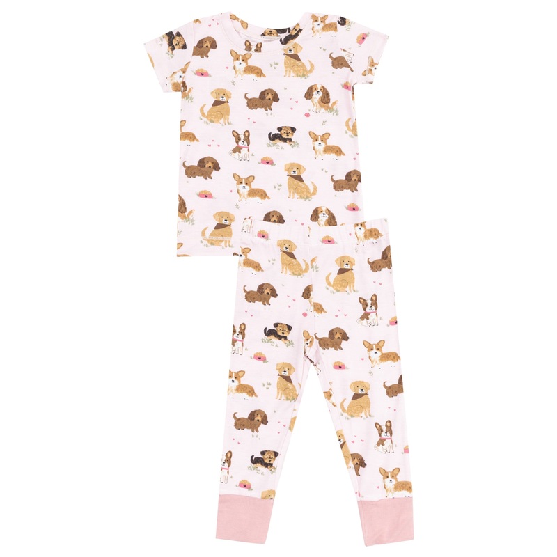 Short Sleeve Loungewear Set  – Best Friend Dogs Pink