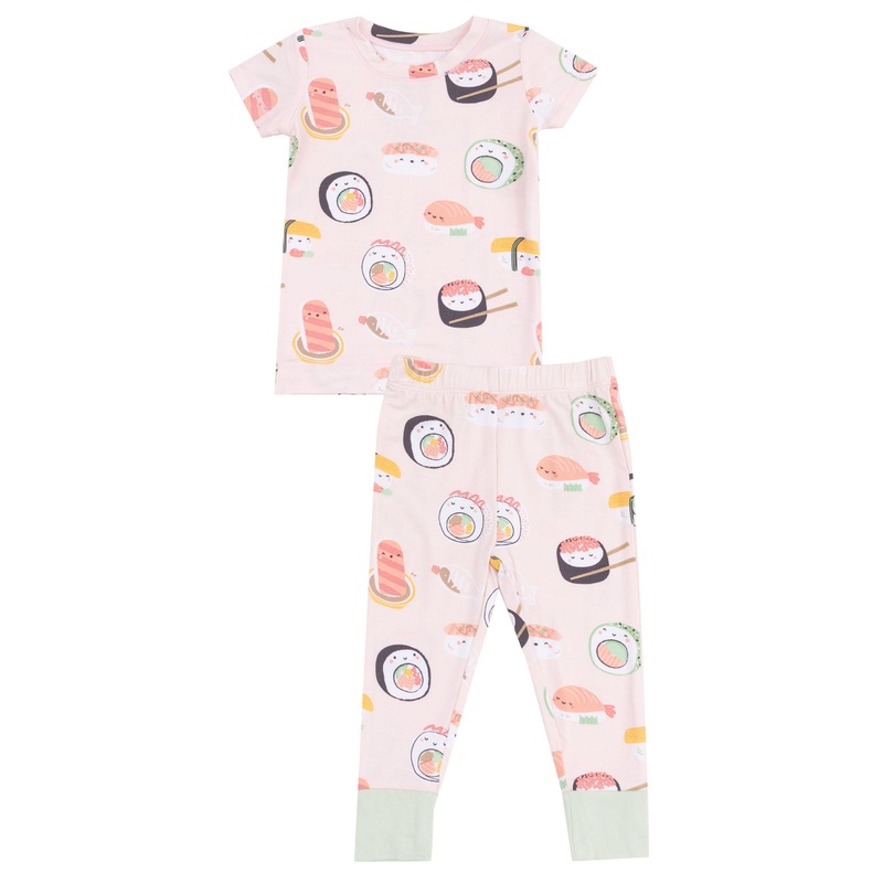 Short Sleeve Loungewear Set – Sushi Pink