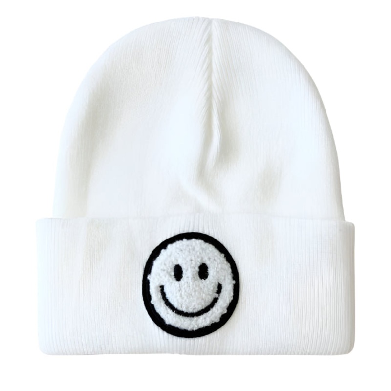 Smiley Beanie | White