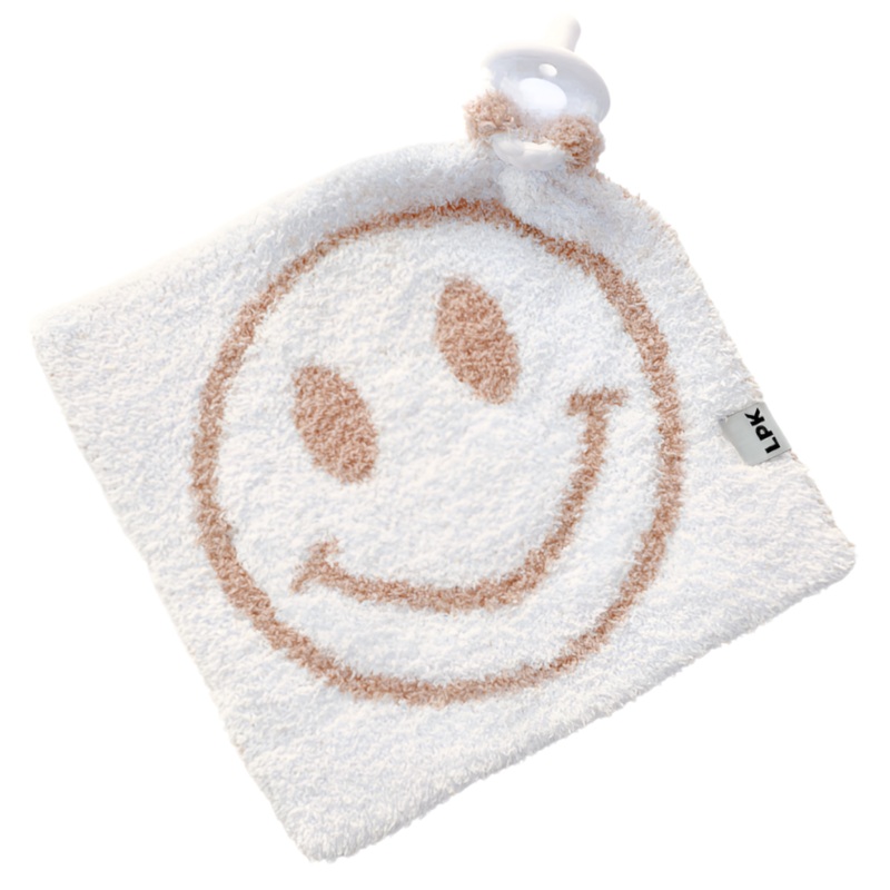 Smiley Plush Lovey | Latte