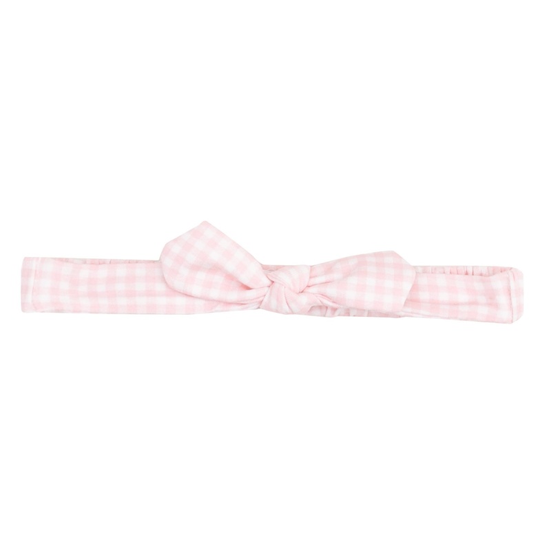 Knot Headband – Mini Gingham Pink