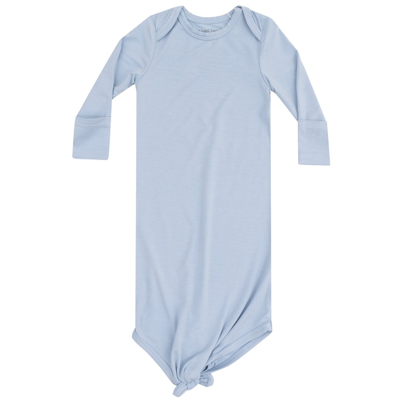 Knotted Gown – Solid Blue Fog