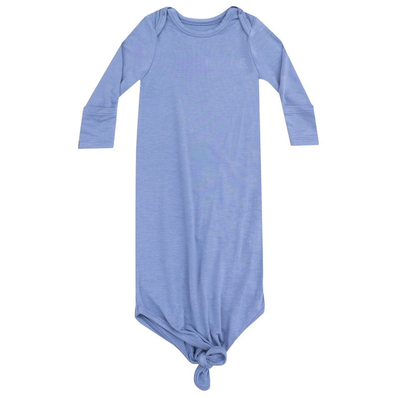 Knotted Gown – Solid Country Blue
