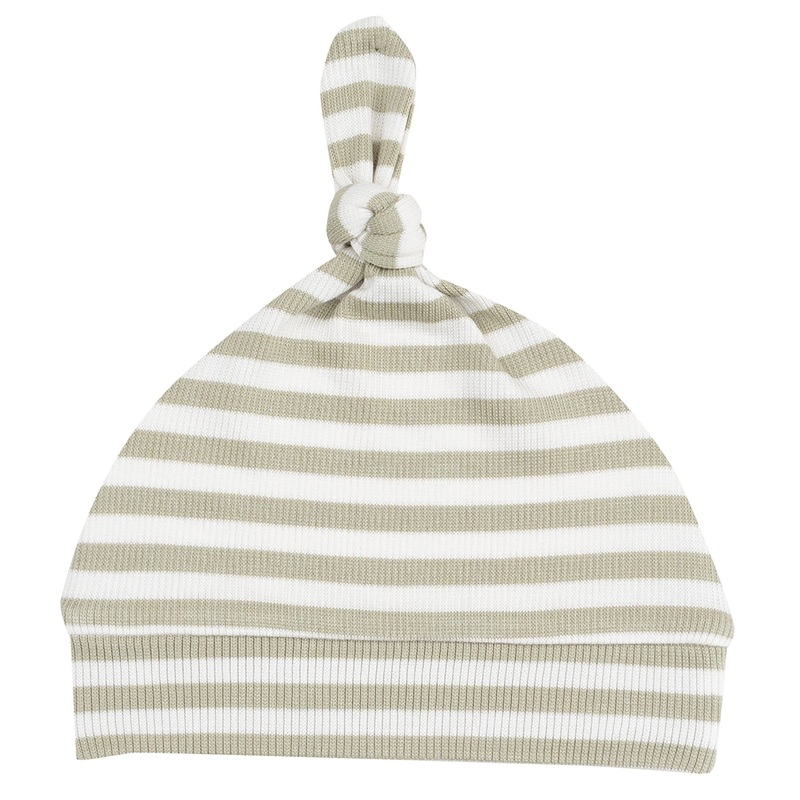 Knotted Hat – Stripe Sage