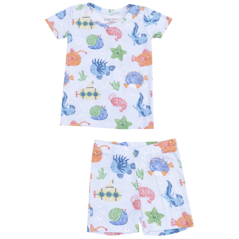 Loungewear Short Set – Cute Ocean Creatures