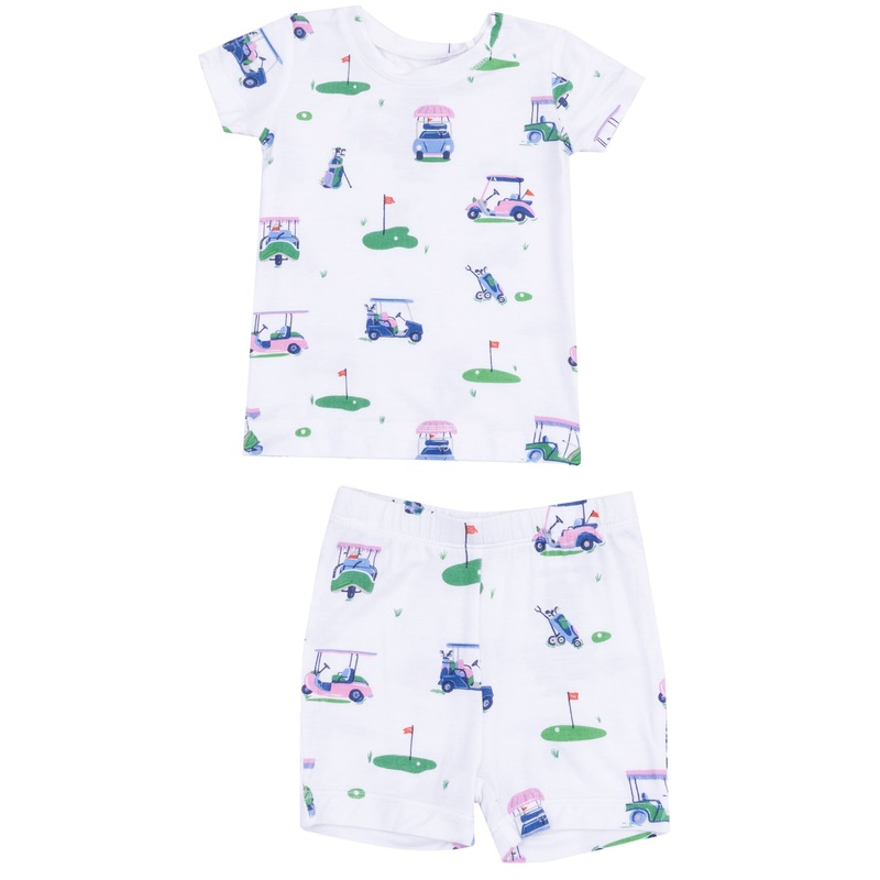 Loungewear Short Set – Vintage Golf Carts Pink