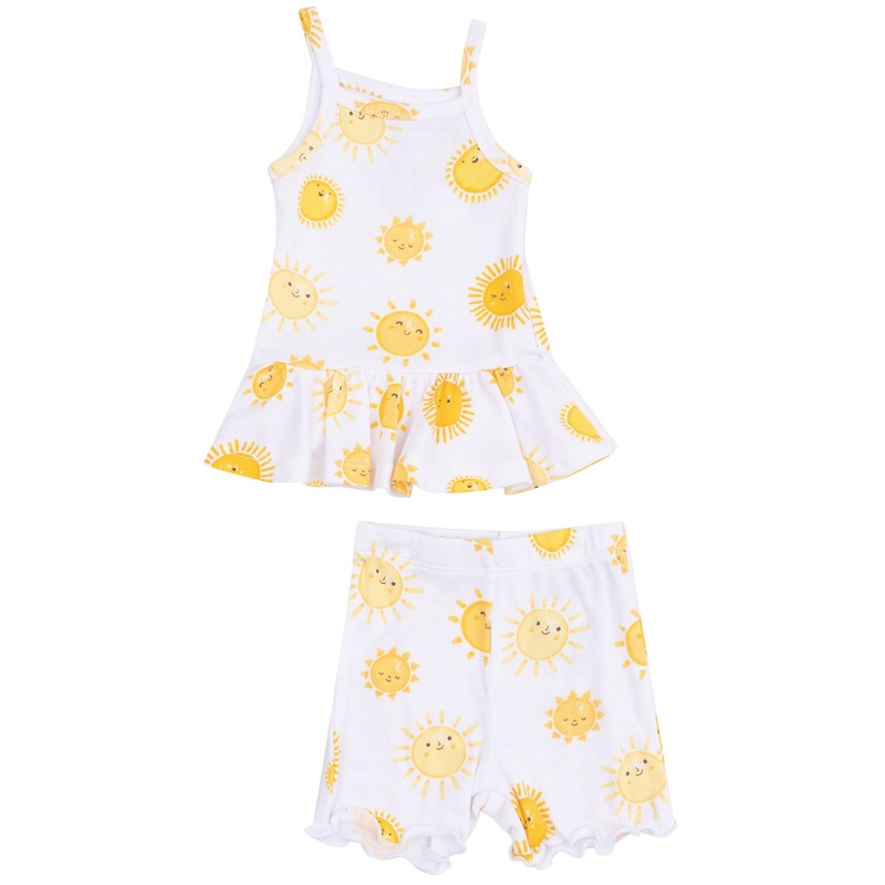 Peplum Tank and Bike Short – Happy Suns