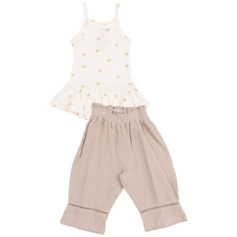 Peplum Tank and Smocked Waist Pants – Simple Suns