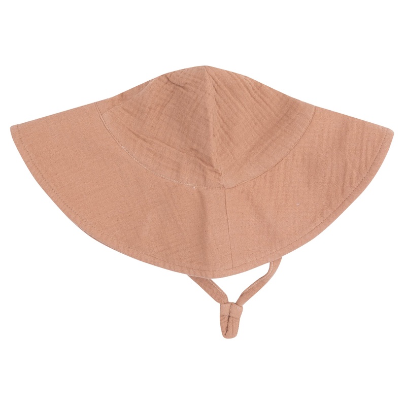 Wide Brim Sunhat – Solid Muslin Camel