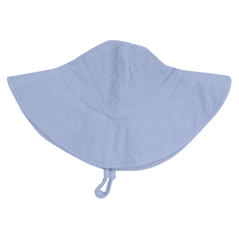 Wide Brim Sunhat – Solid Muslin Dusty Blue