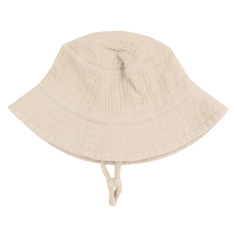 Wide Brim Sunhat – Solid Muslin Oxford Tan