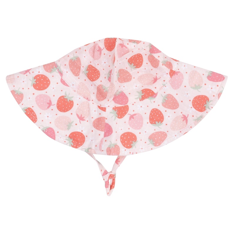 Wide Brim Sunhat – Strawberry Bliss