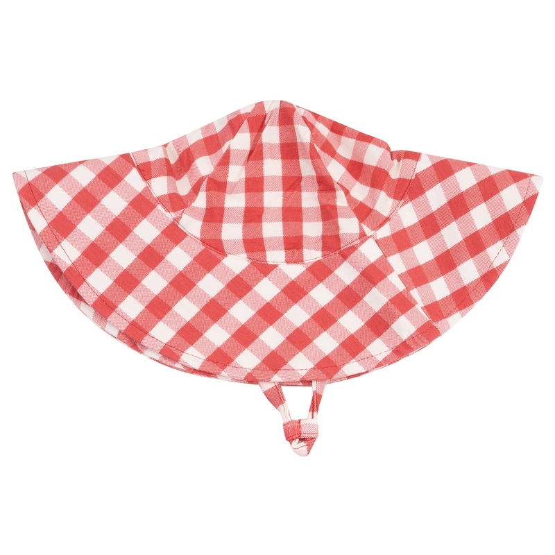 Wide Brim Sunhat – Strawberry Gingham