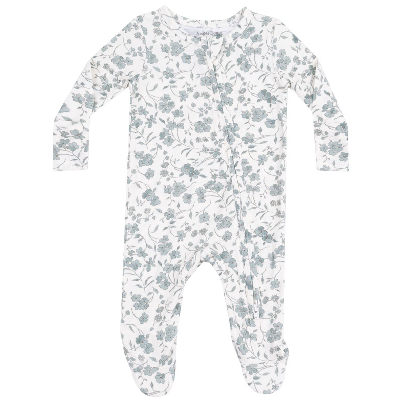2 Way Zipper Footie – Baby’s Breathe Floral