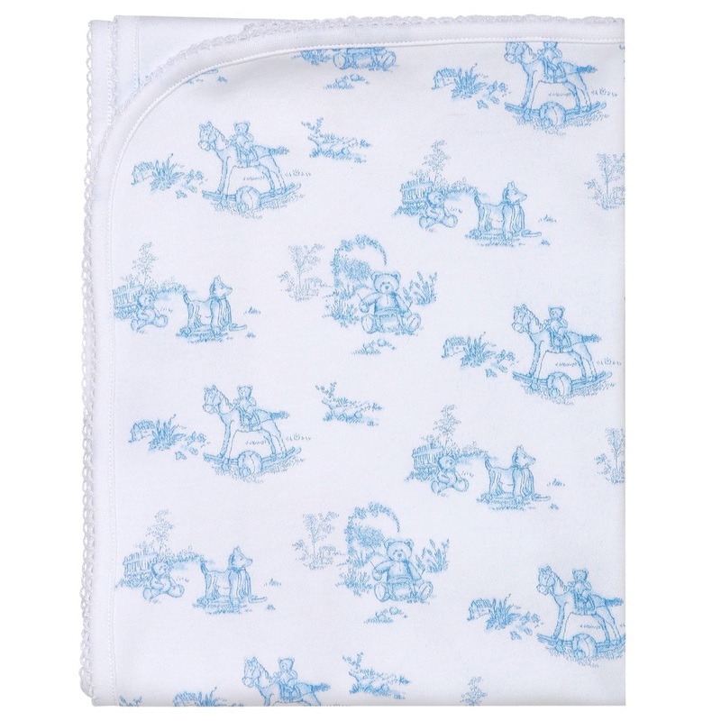 Blue Toile Blanket