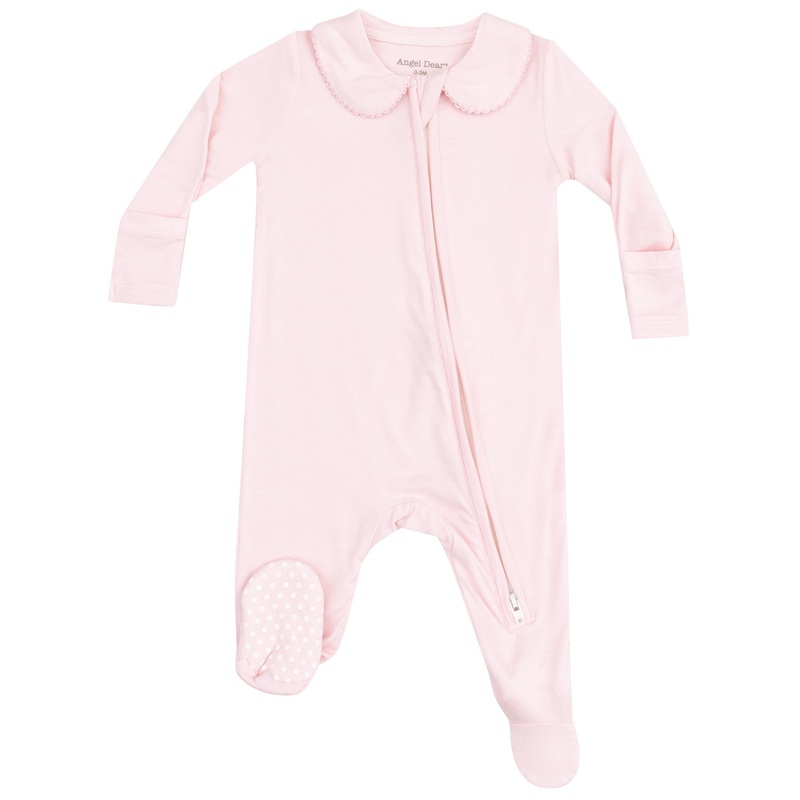 Peter Pan 2 Way Zipper Footie – Solid Classic Pink