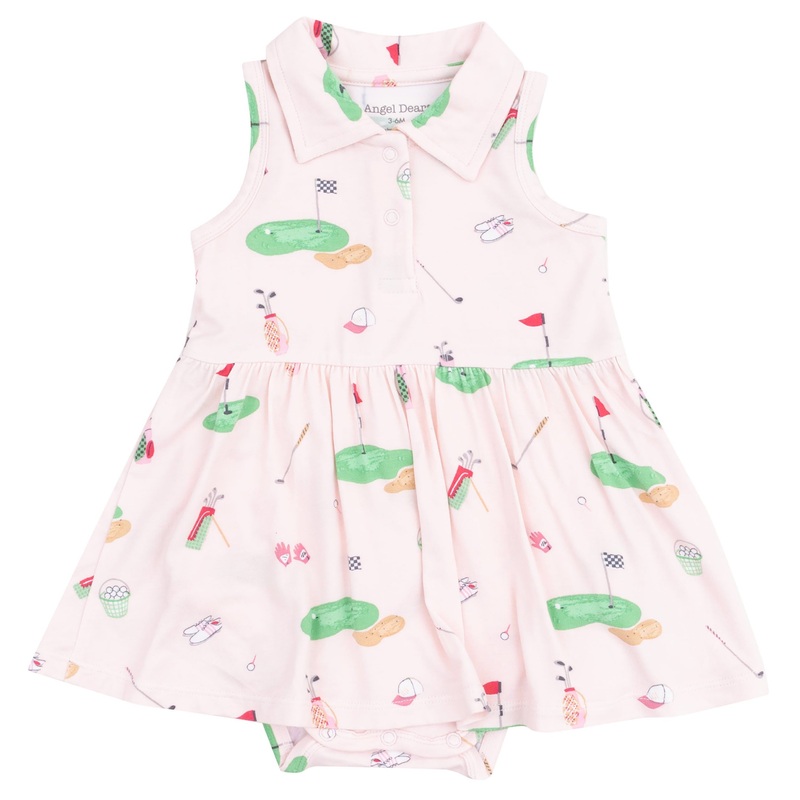 Polo Collar Bodysuit Dress – Golf Things Pink