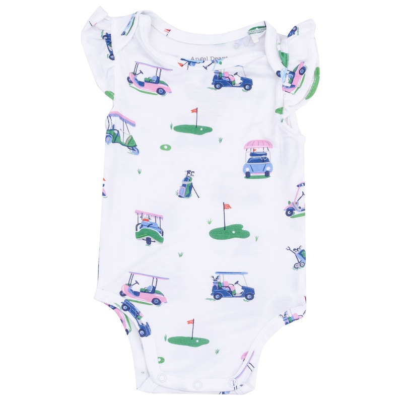 Ruffle Sleeve Bodysuit – Vintage Golf Carts Pink
