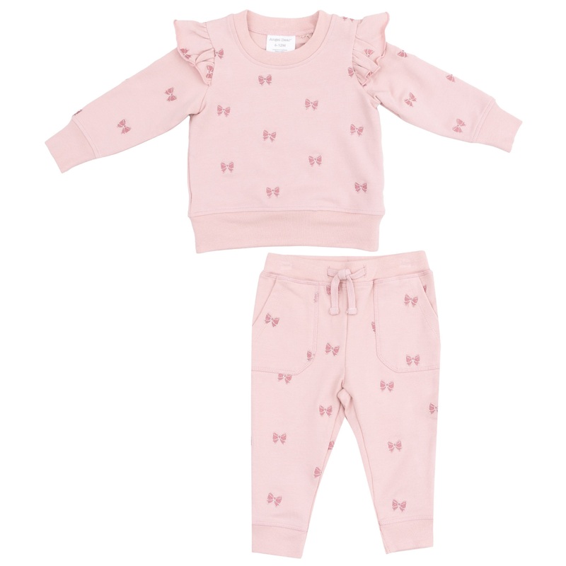 Ruffle Sweatshirt and Jogger – Bows French Terry