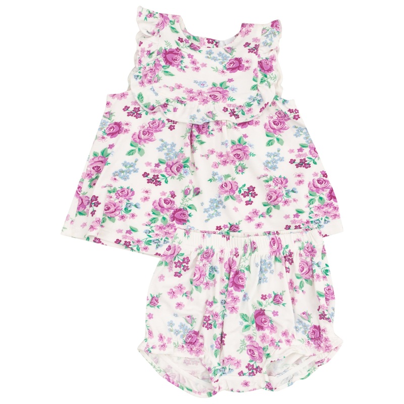 Ruffle Top & Bloomer – Cute Little Roses