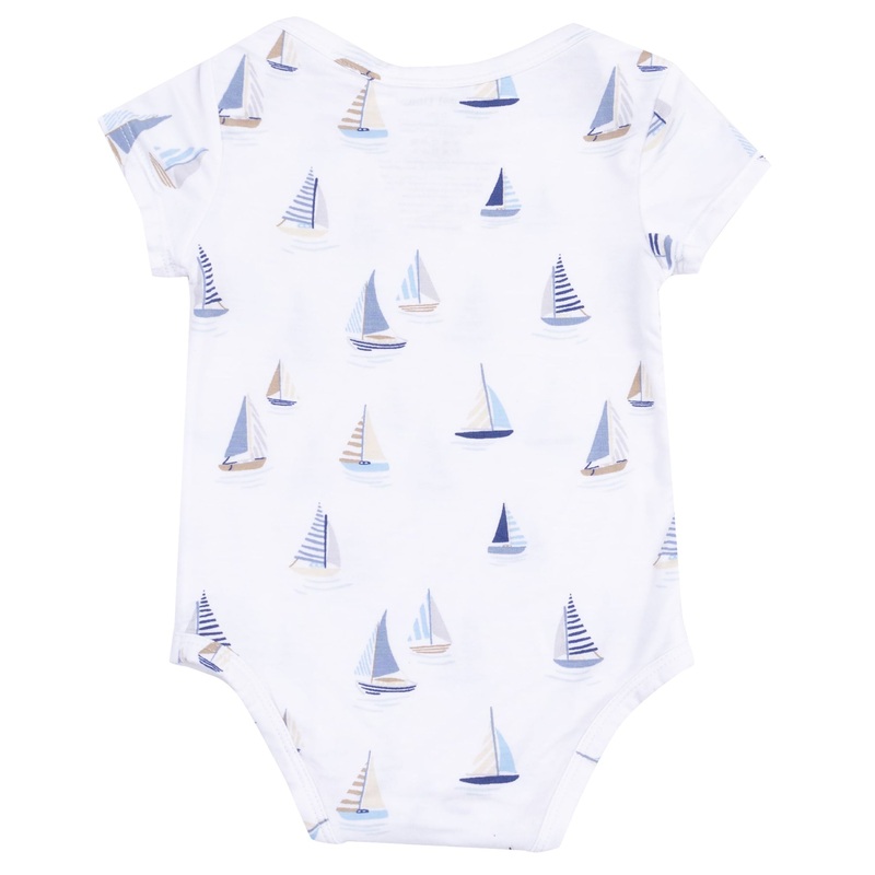 Short Sleeve Bodysuit – Sailboats Blue