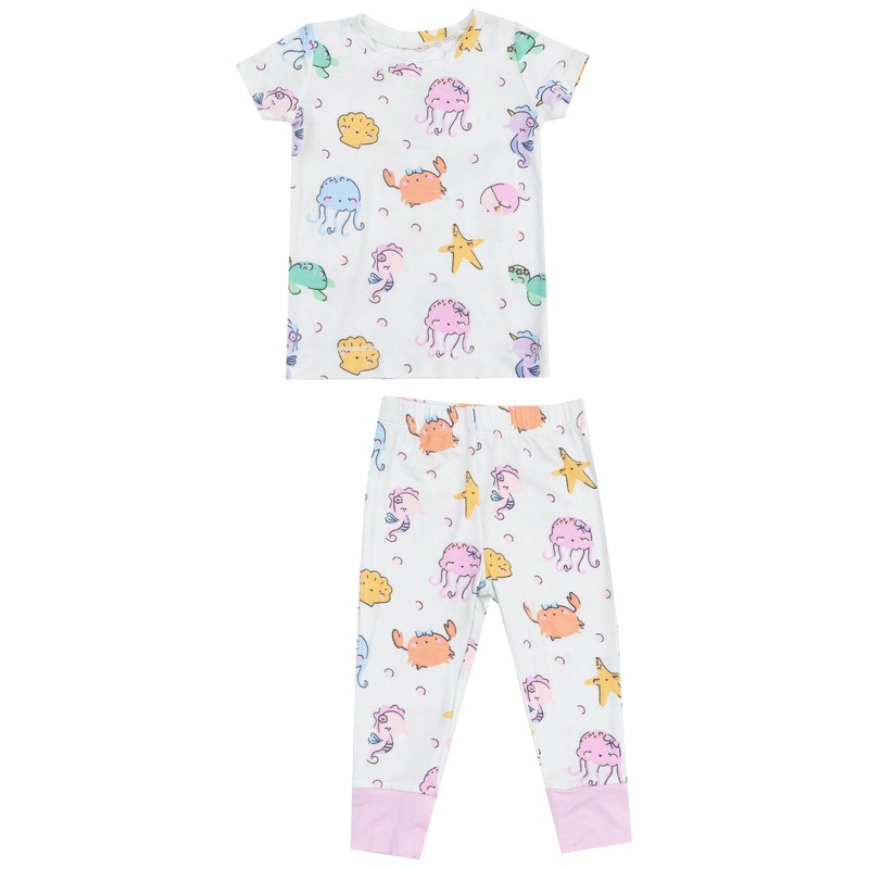 Short Sleeve Loungewear Set – Cute Sea Creatures
