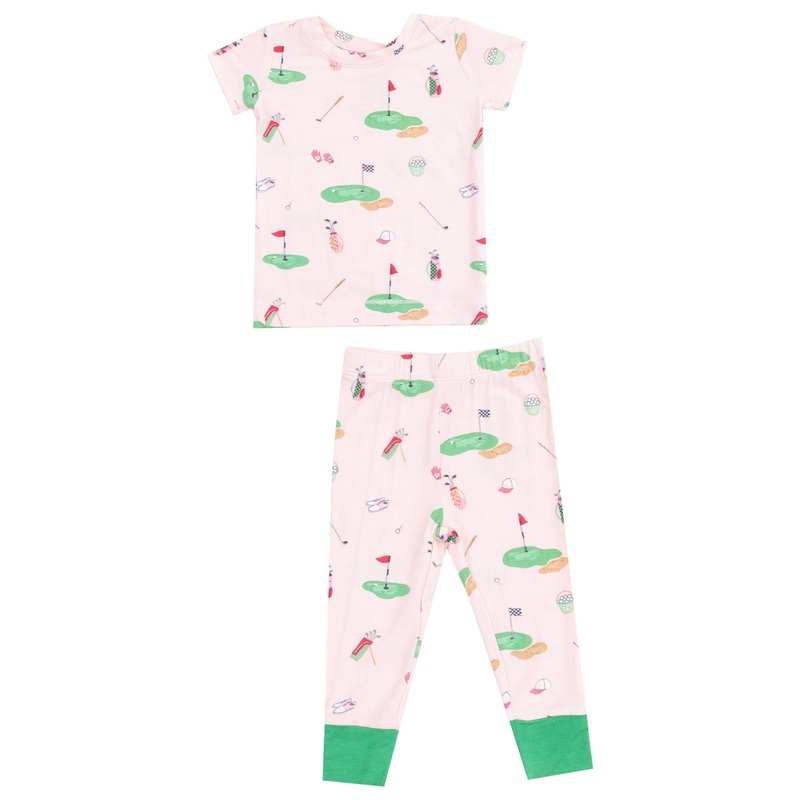 Short Sleeve Loungewear Set – Golf Things Pink